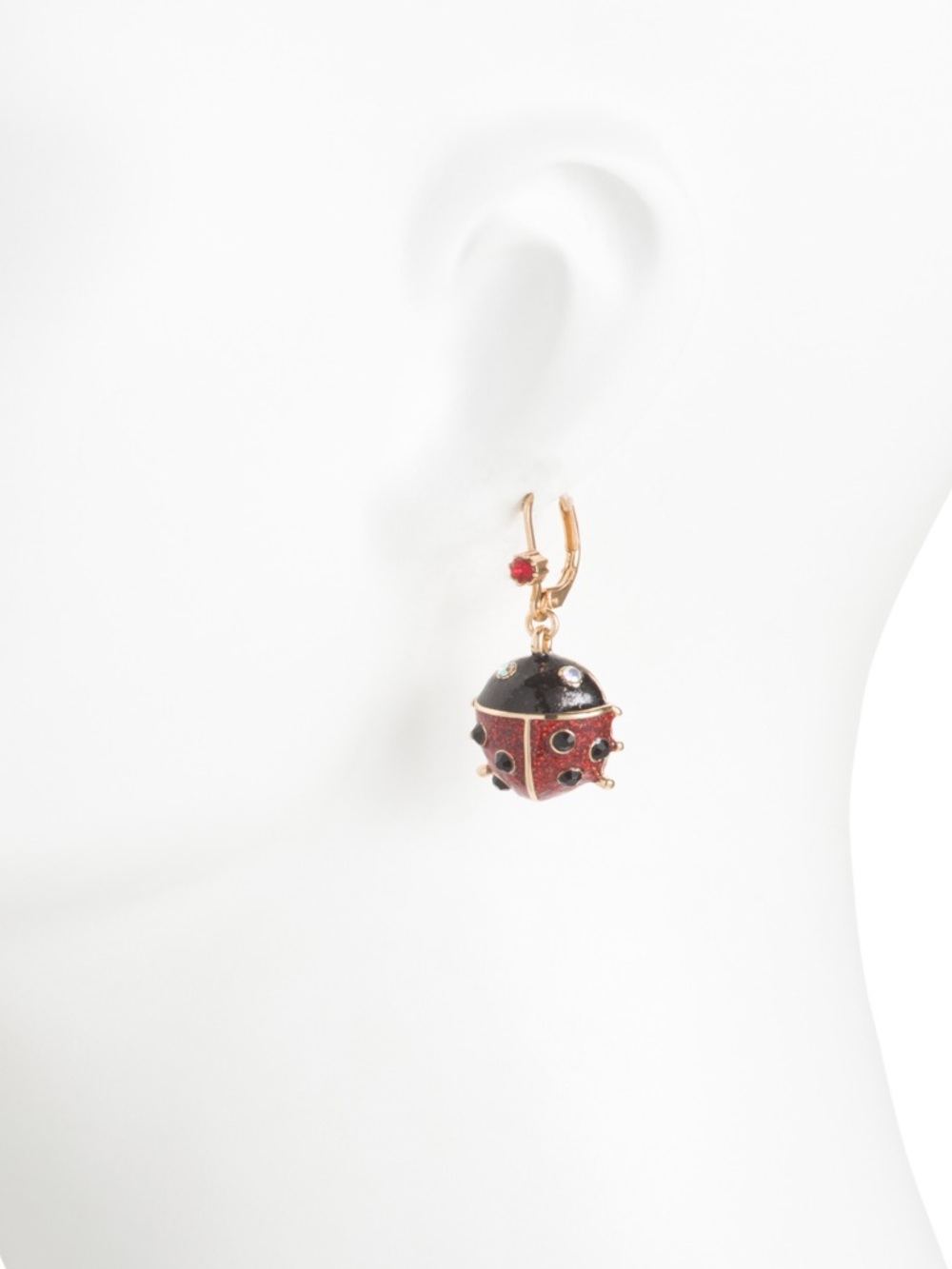 BETSEY JOHNSON Ladybug Leverback Earrings - Picture 5 of 5